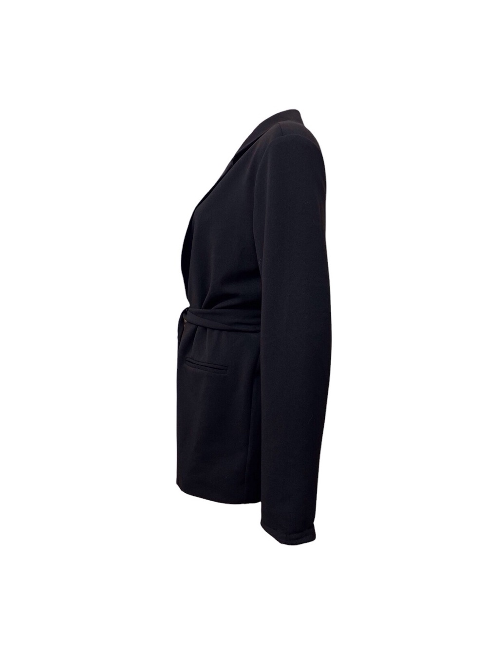 Forever 21 Women's Black Belted Blazer Career Jacket, M - Picture 4 of 9